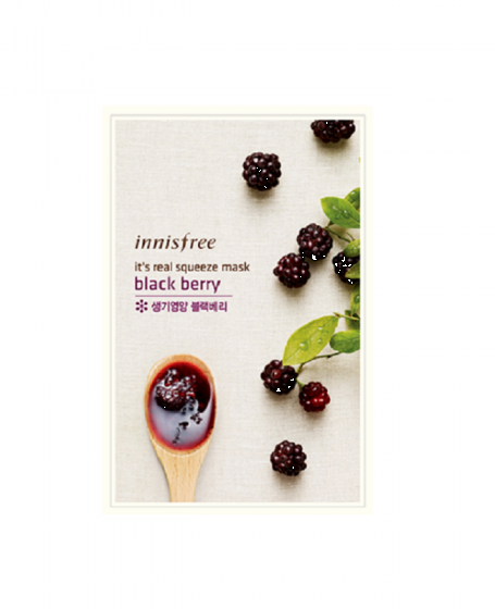 INNISFREE IT'S REAL SQUEEZE MASK BLACK BERRY